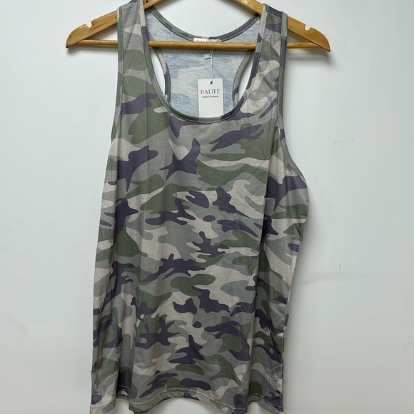 NWT HALIFE Women's Camo Performance Tank Top - Camo Athletic for Ladies XL - Picture 1 of 7